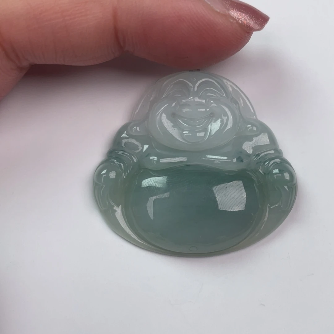 翡翠未镶嵌颈饰佛公