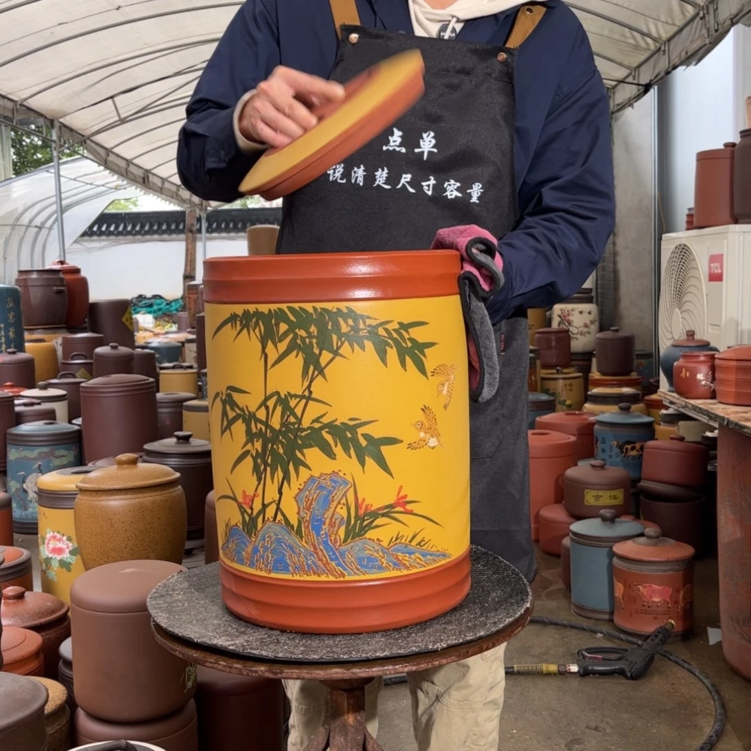 紫砂茶叶罐23 饼茶叶罐