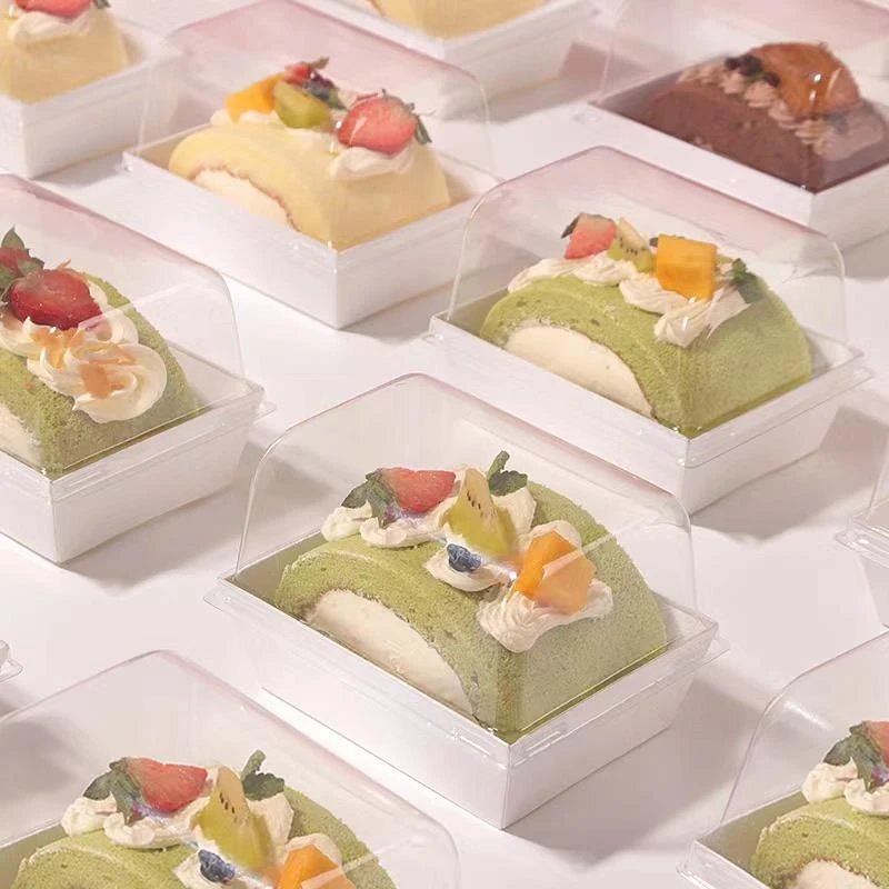 网红毛巾卷棉被卷打包盒蛋糕卷甜品切件盒切块烘焙瑞士卷包装盒子