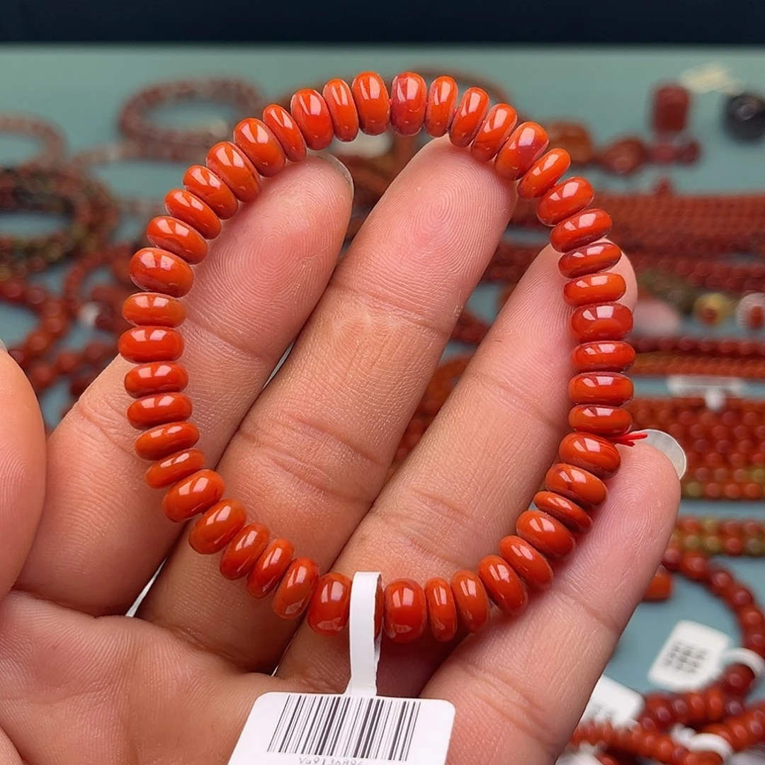 南红玛瑙未镶嵌手链藏扣手串卡8