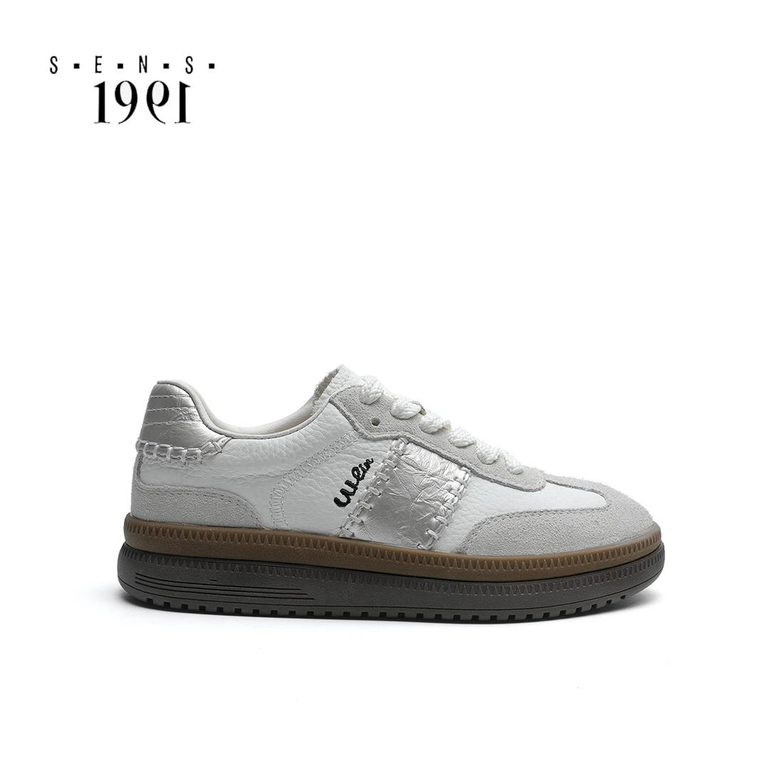 S·E·N·S·E 1991春季新款真皮女鞋厚底透气德训鞋百搭舒适休闲鞋