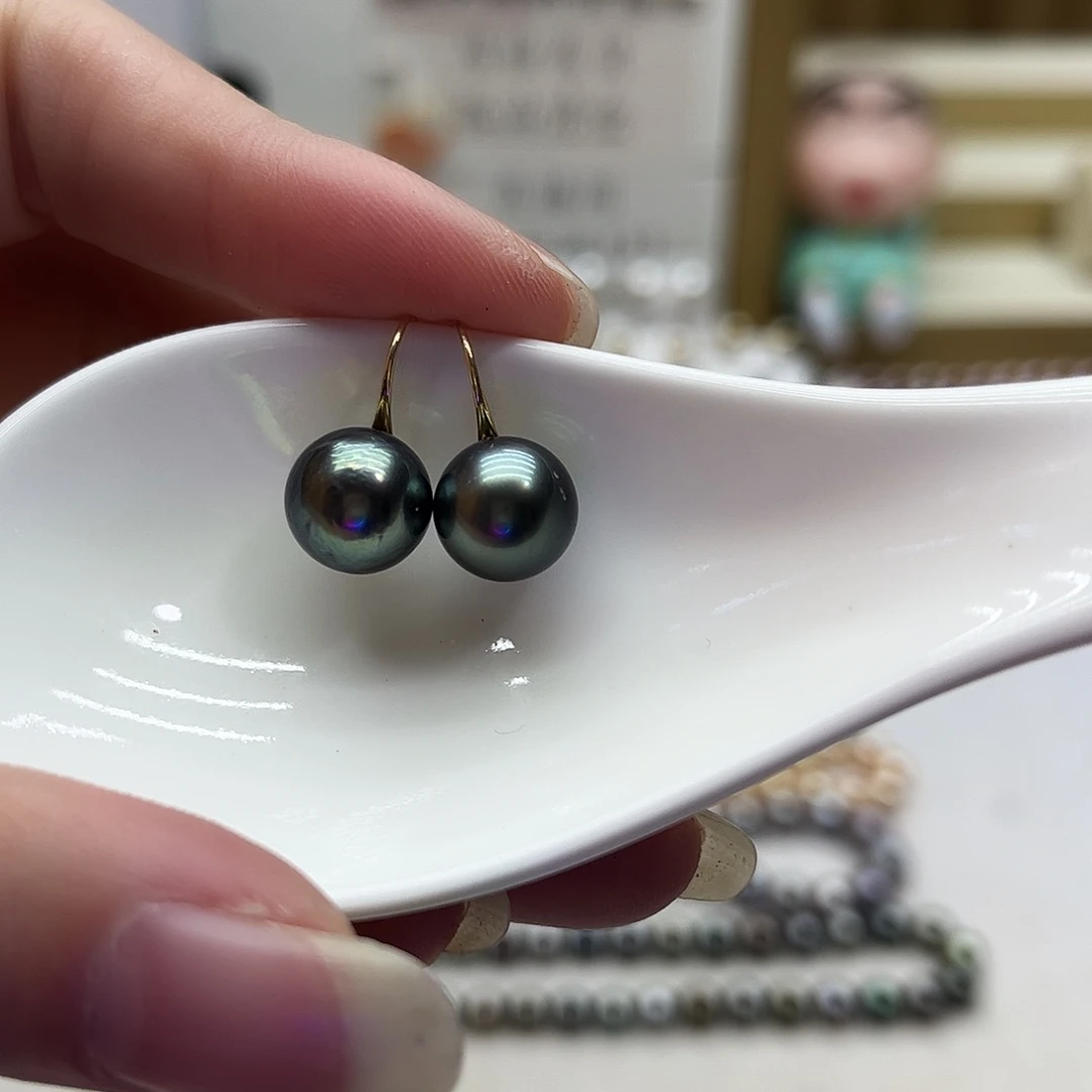 18K金镶嵌耳饰海水珍珠