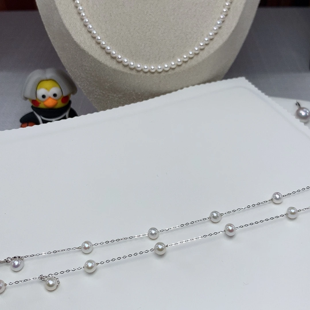 淡水珍珠银S925镶嵌耳环