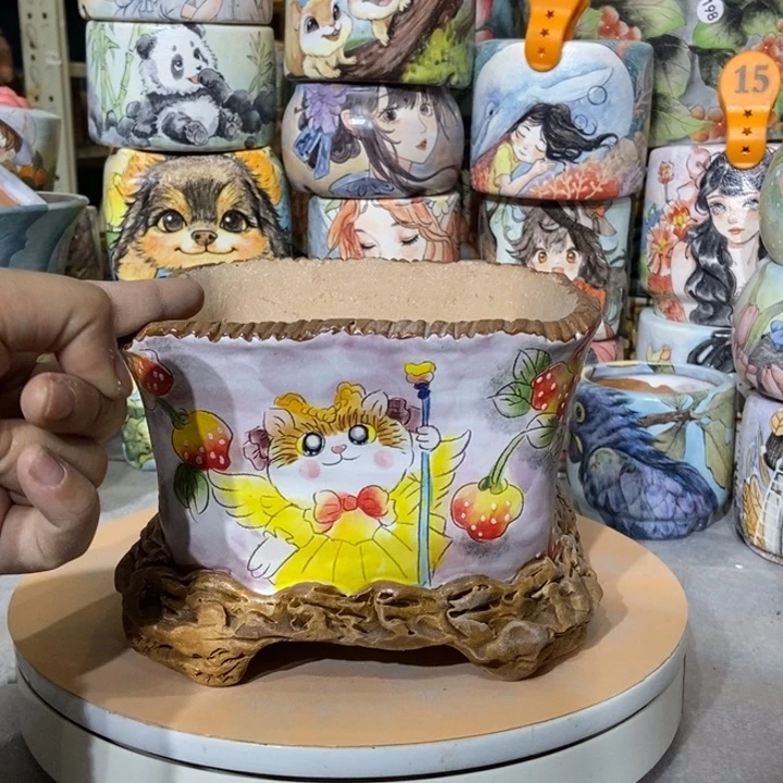 红陶景德镇艺术手绘作品