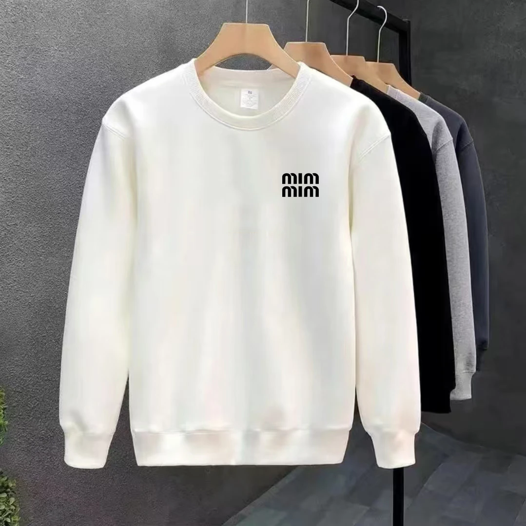 高档男士卫衣新款秋冬季加绒加厚宽松休闲圆领套头长袖T恤打底衫