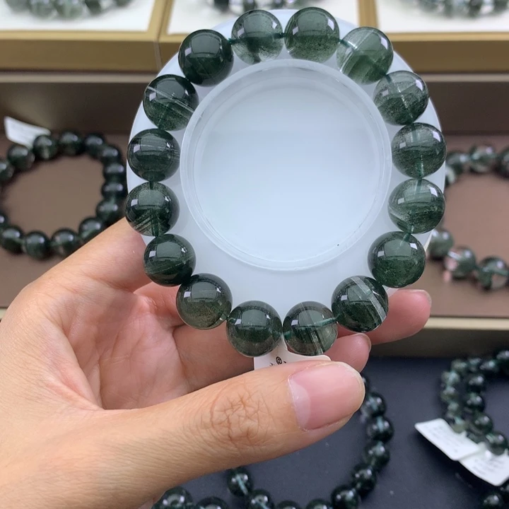 未镶嵌手链水晶绿幽灵