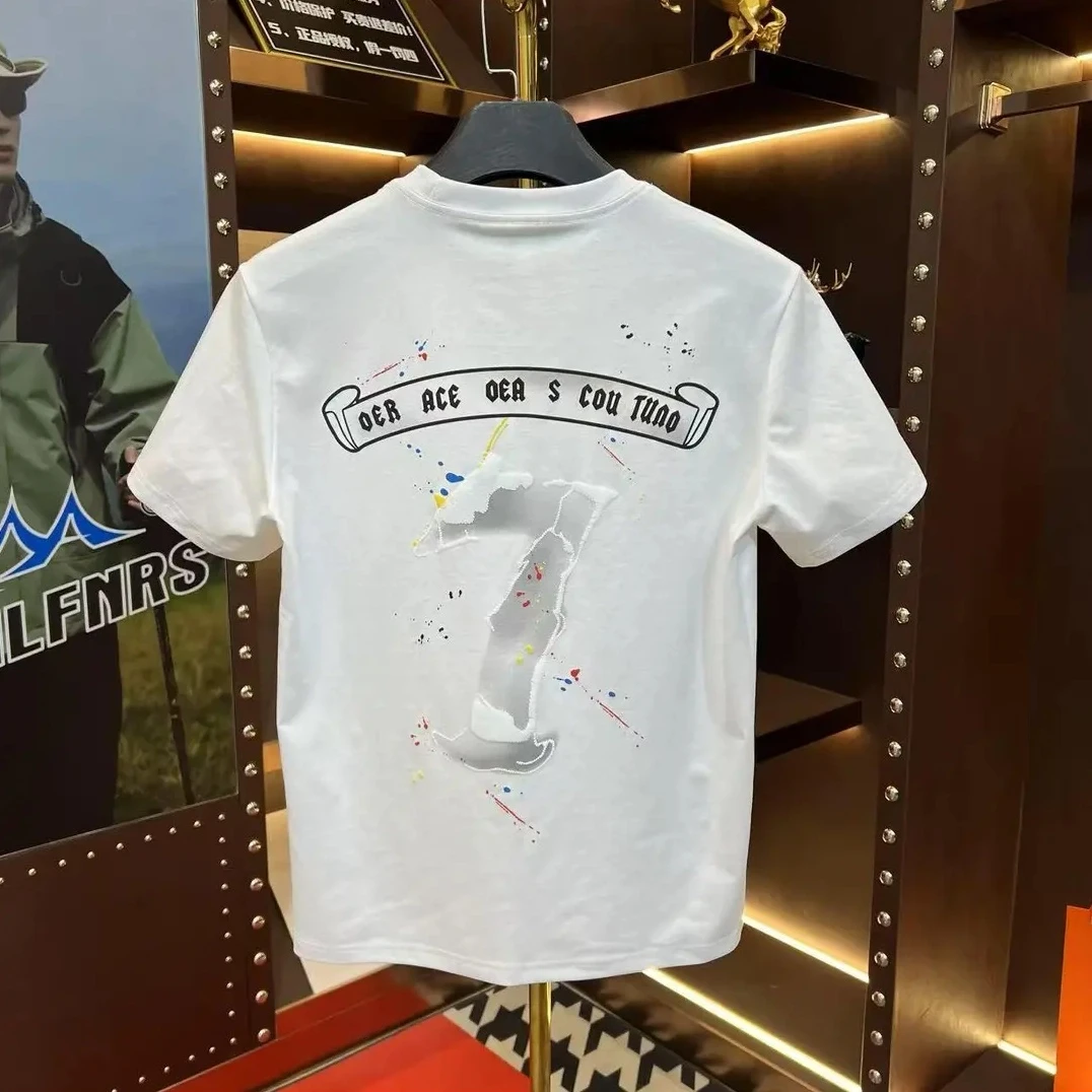 夏季爆款印花纯棉半袖休闲高档男士卡通短袖t恤体恤潮牌百搭上衣T