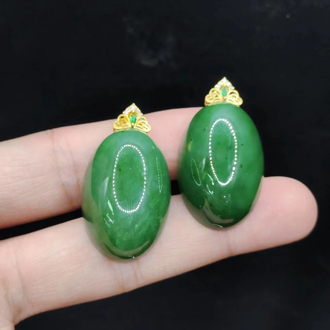 s925银和田玉鸽子蛋面吊坠赠高货绳【多样性发其一】约29-19-11mm