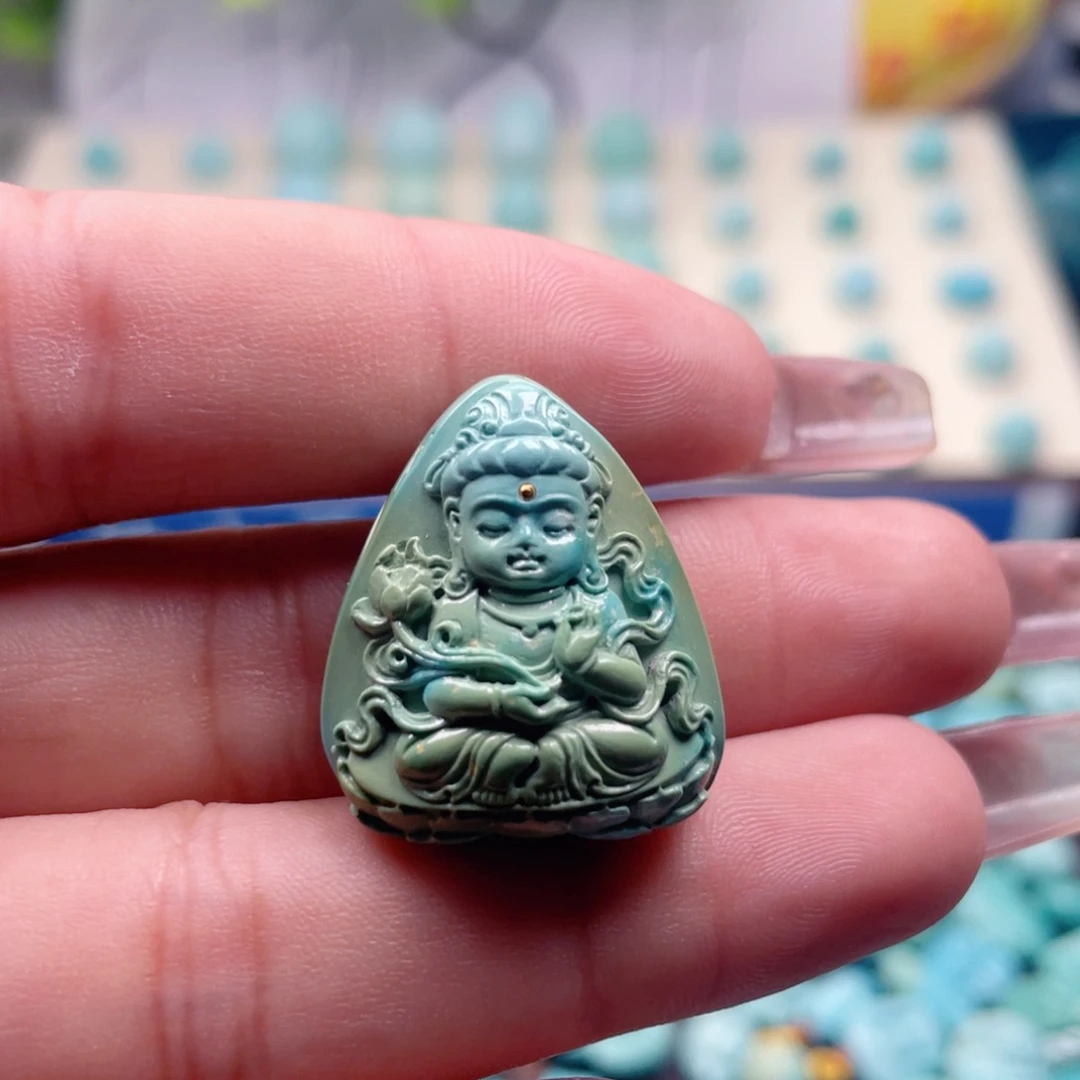 绿松石未镶嵌吊坠(不含链)