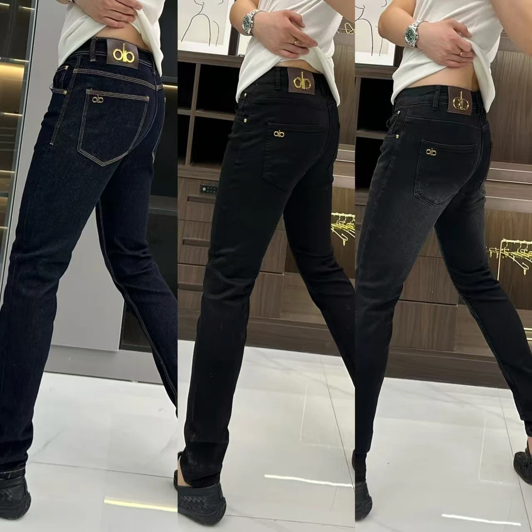 9858男士新款多色修身小脚水洗弹力牛仔裤潮流牛仔裤休闲百搭