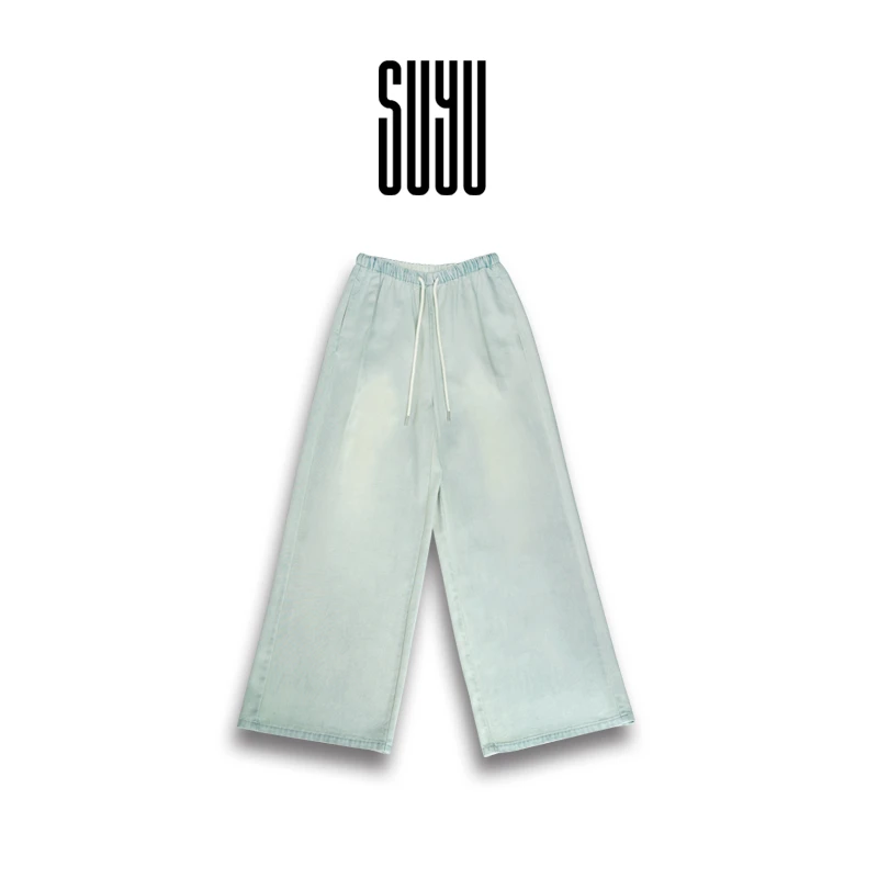 SUYU 【浅风】水洗春秋夏季薄款长裤牛仔裤休闲裤裤子纯色设计师