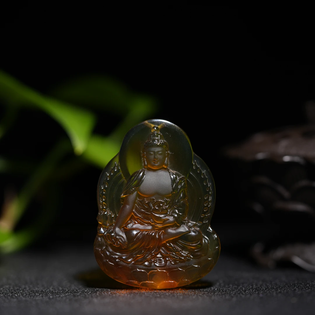 【晟伊珠宝】缅甸琥珀雕刻件康老师（多样性发一件）