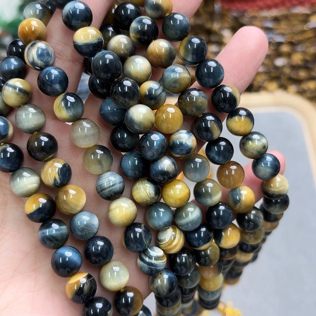 玛瑙/玉髓未镶嵌珠宝半成品卡十黄蓝虎一条