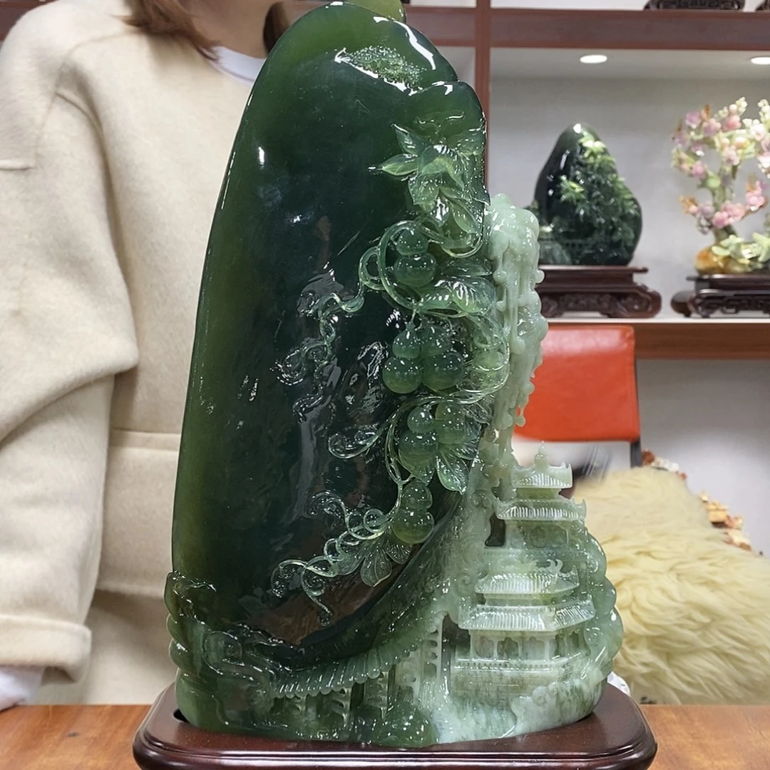 7***s玉山水摆件 玄关摆件