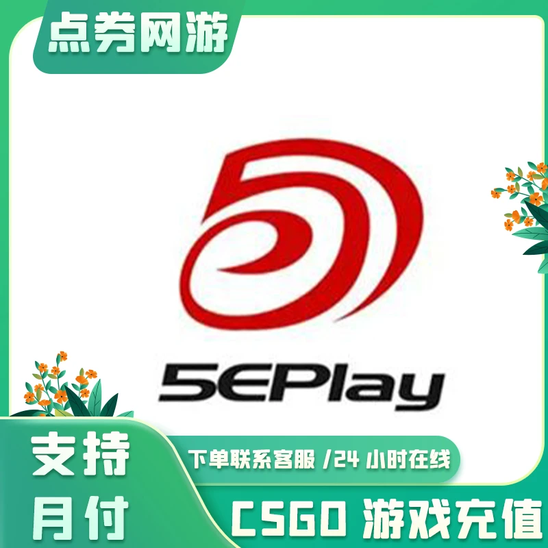 5EPlay CSGO游戏充值多面值饰品探员箱子拳套点券通行证