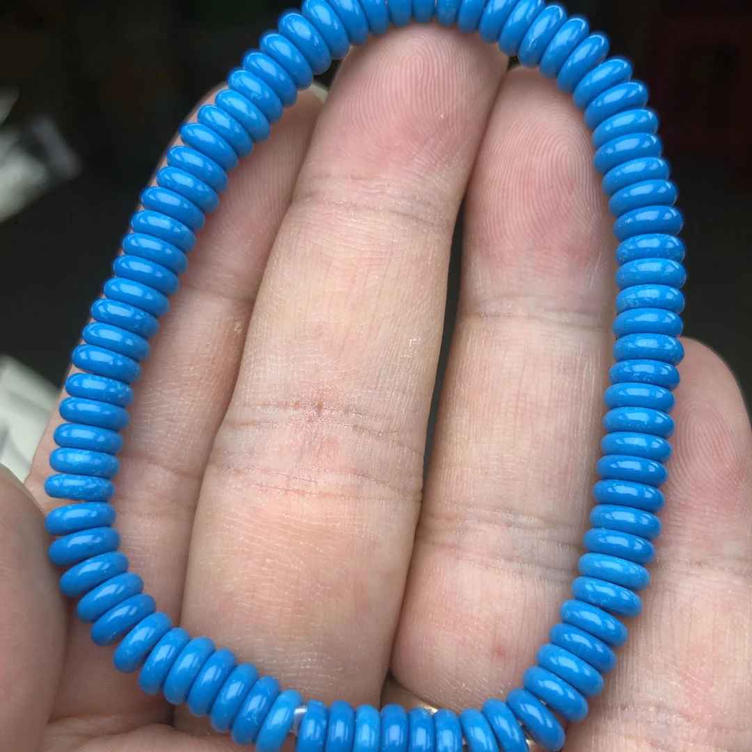 280高瓷蓝隔片手串6mm