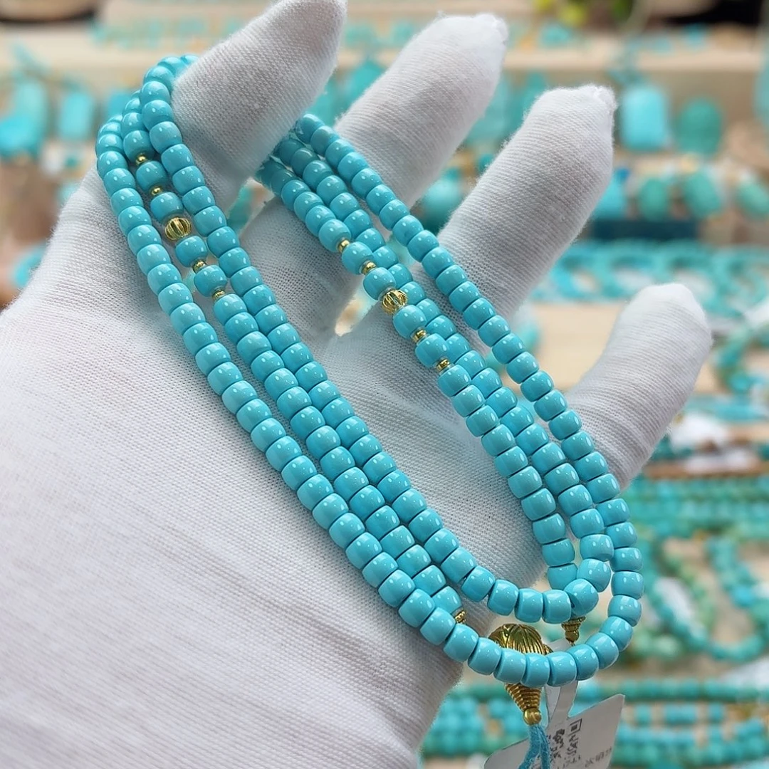 绿松石18K金镶嵌珠宝奇石