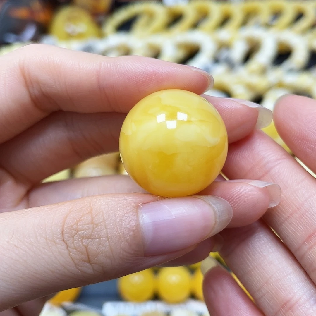 未镶嵌蜜蜡裸石圆珠23.5mm