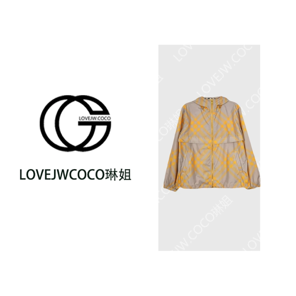 【LOVEJWCOCO】格纹印花百搭连帽防晒外套