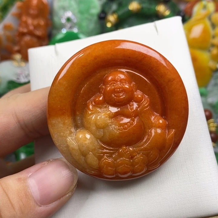 翡翠未镶嵌吊坠(赠链)