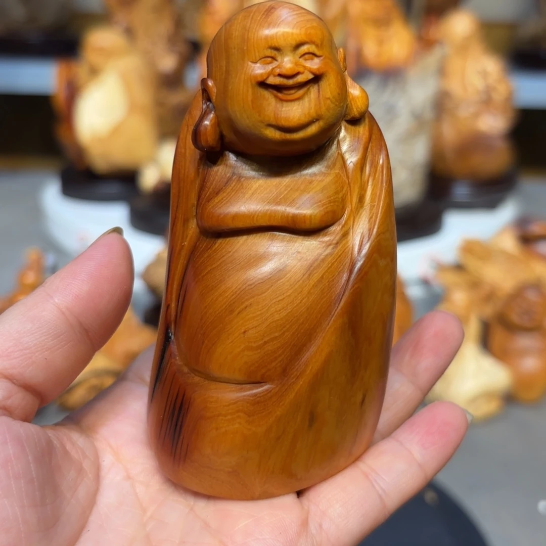 柏木太行崖柏弥勒佛