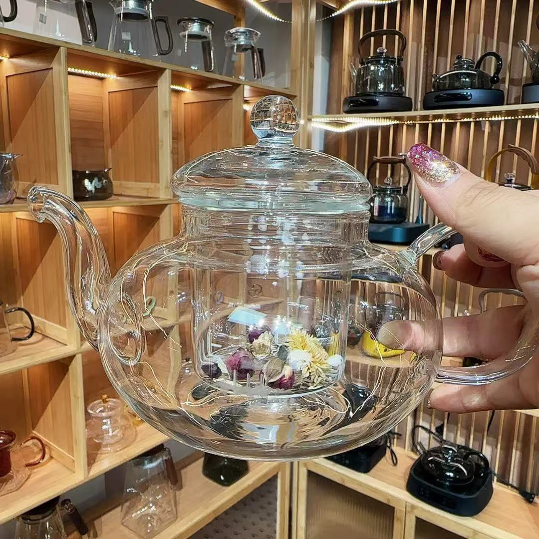玻璃内胆花茶壶透明耐高温煮水泡茶带不锈钢过滤功能