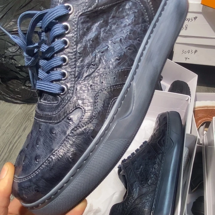 9***140码男士鸵鸟皮男鞋