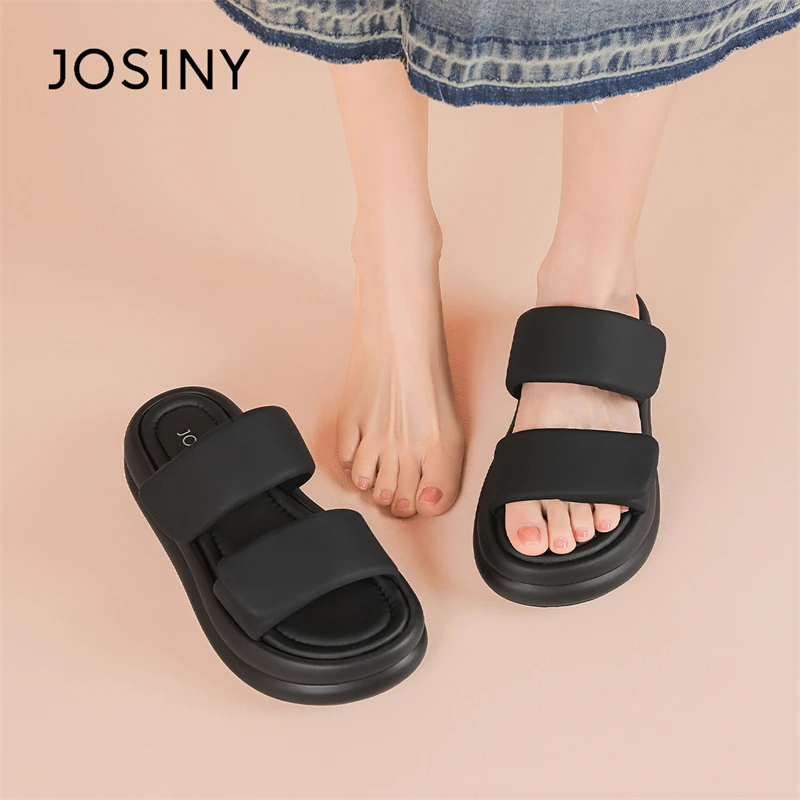 简约经典魔术贴舒适透气休闲女士拖鞋软底夏季凉鞋