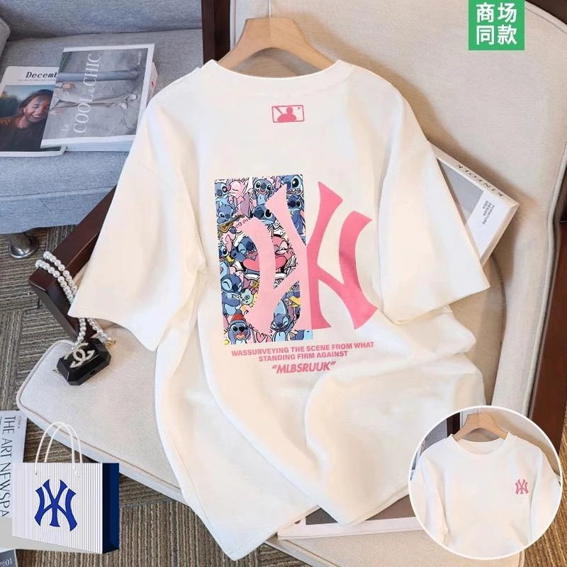 【奥特莱斯】ny联名史迪仔丨男女款丨夏季纯棉240克短袖男T恤女