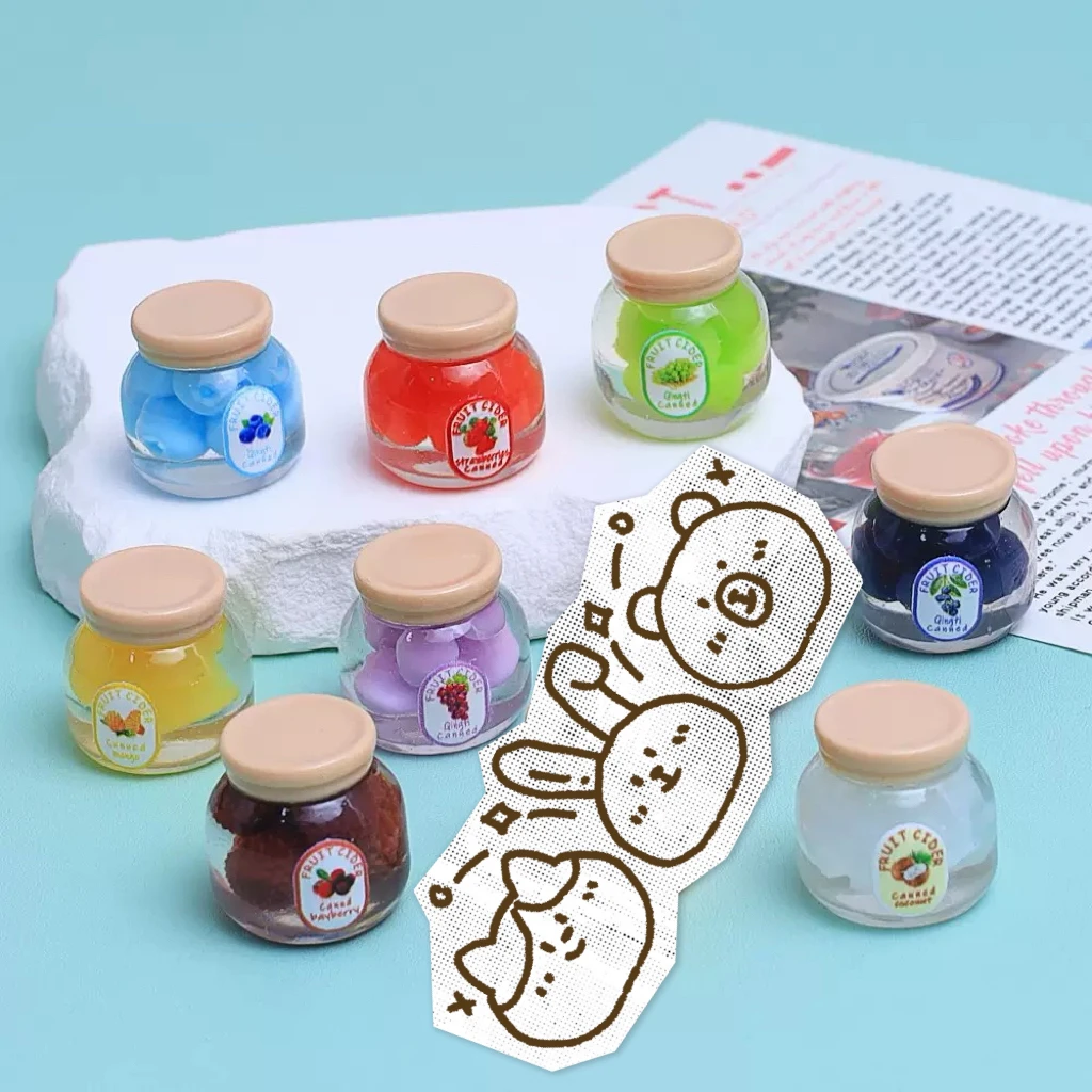 【许愿+对对碰】仿真水果罐头创意diy配件手工