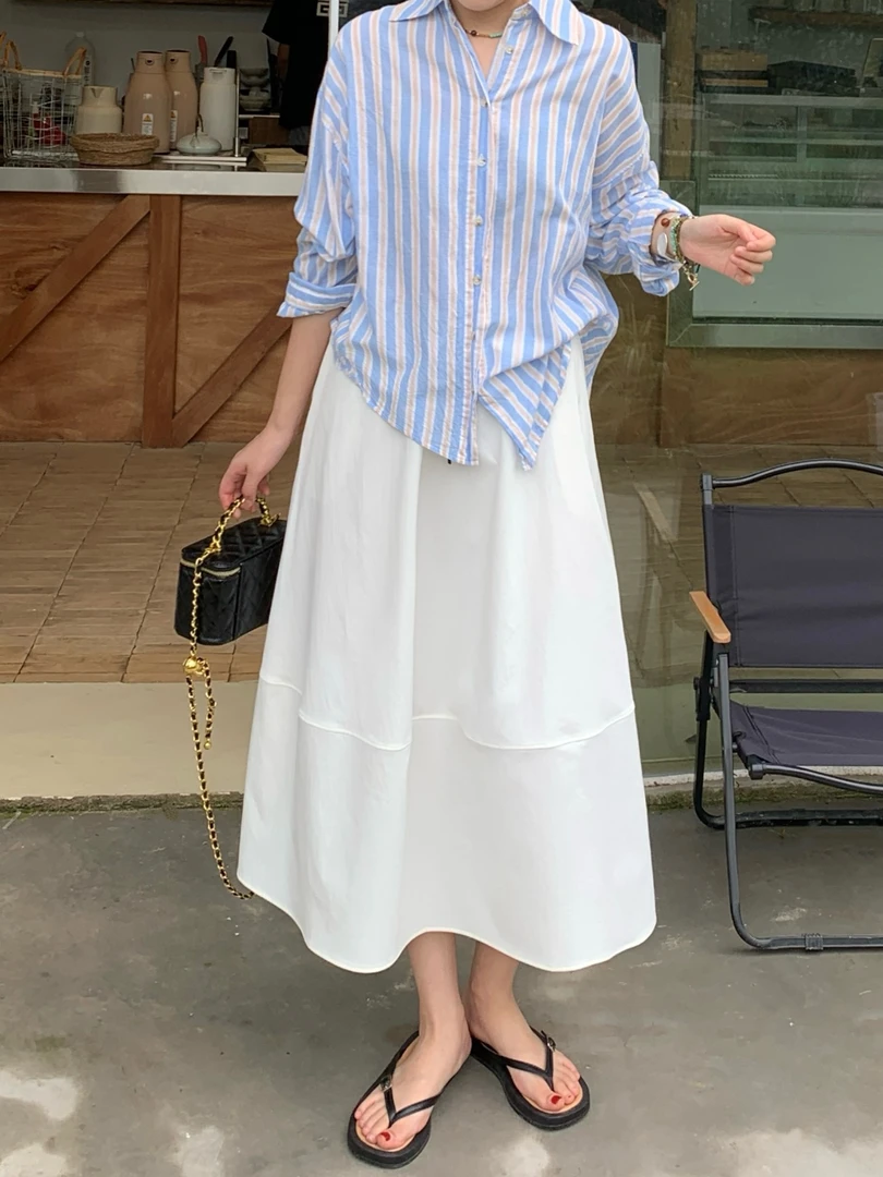 2025夏季海维恩极简山本半身裙 立体拼接的廓形剪裁 防晒的半身裙