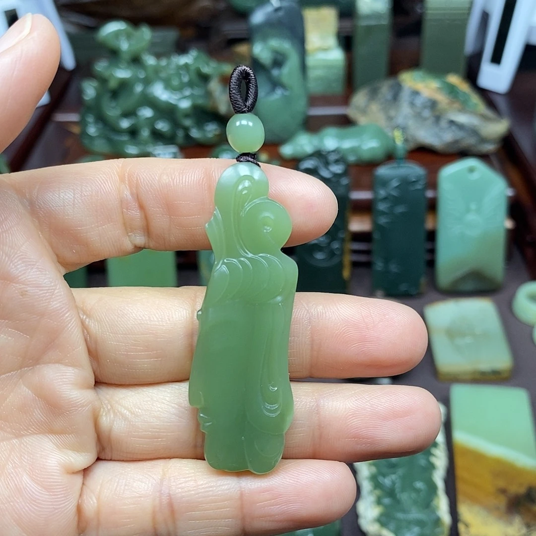 净***佛岫岩老玉（透闪石质玉）未镶嵌颈饰