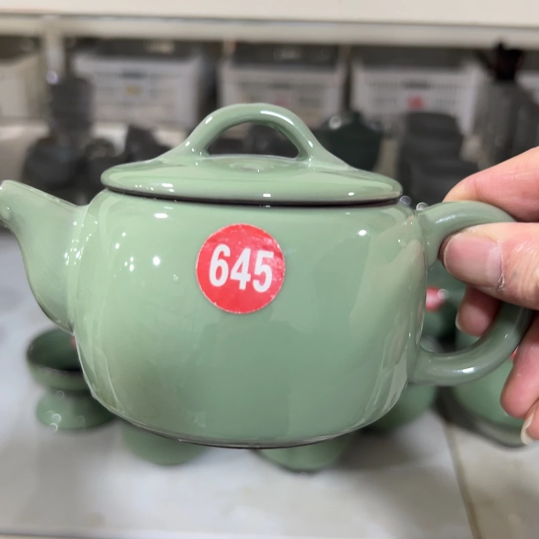 微瑕陶瓷茶壶茶杯家用