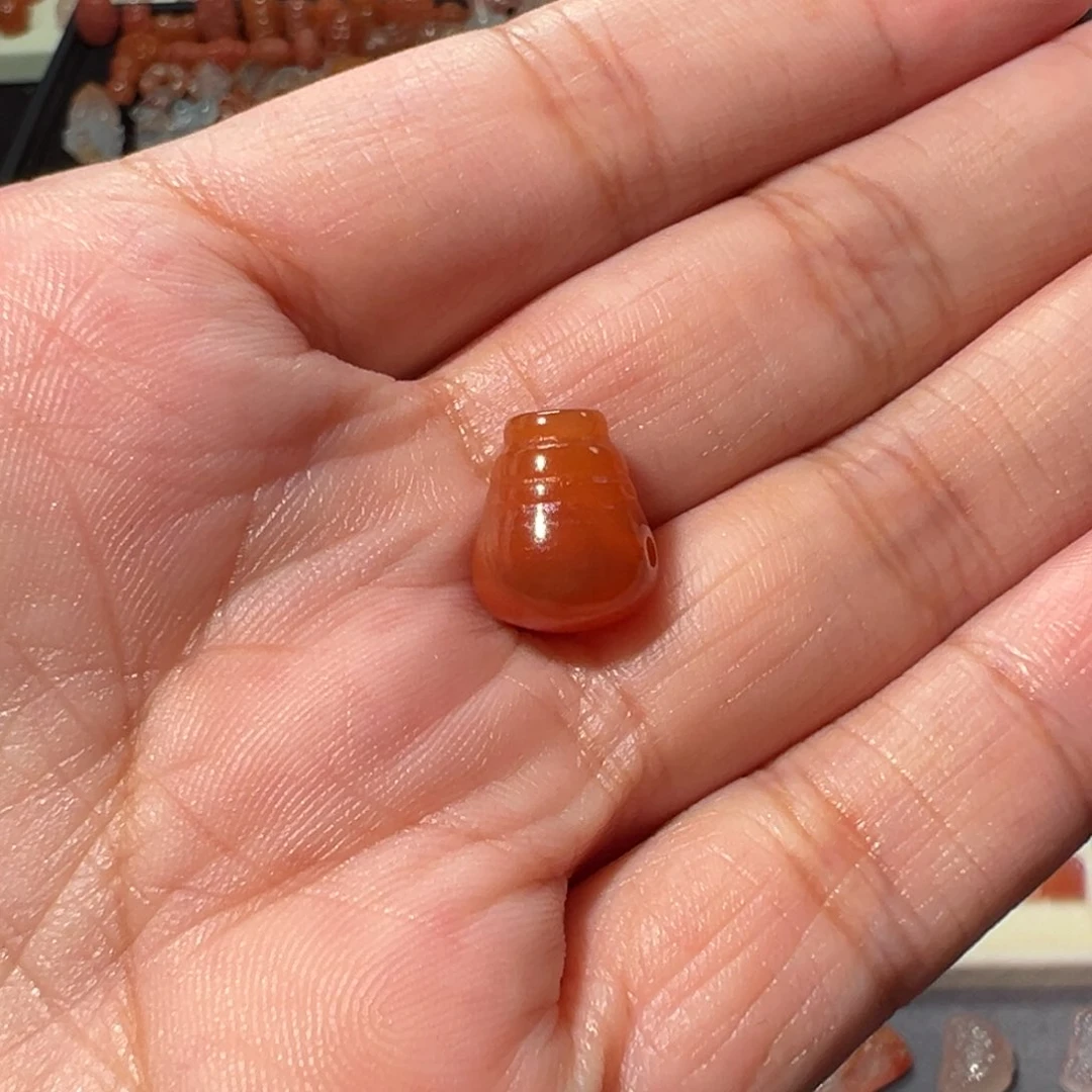 南红玛瑙冰飘未镶嵌三通2