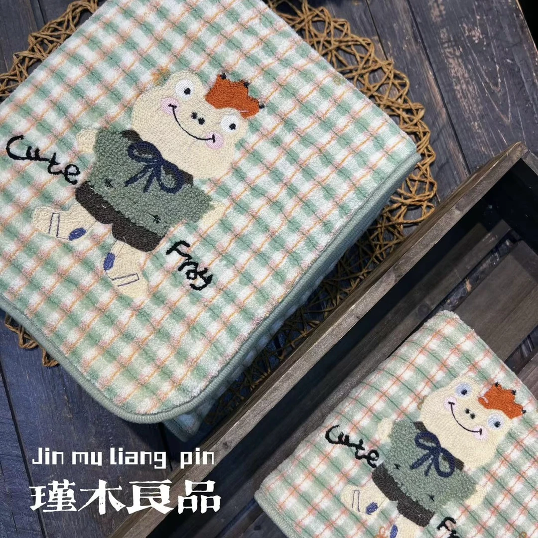 瑾木良品童年伙伴系列新款卡通毛巾绣可爱加厚超吸水浴巾70*140