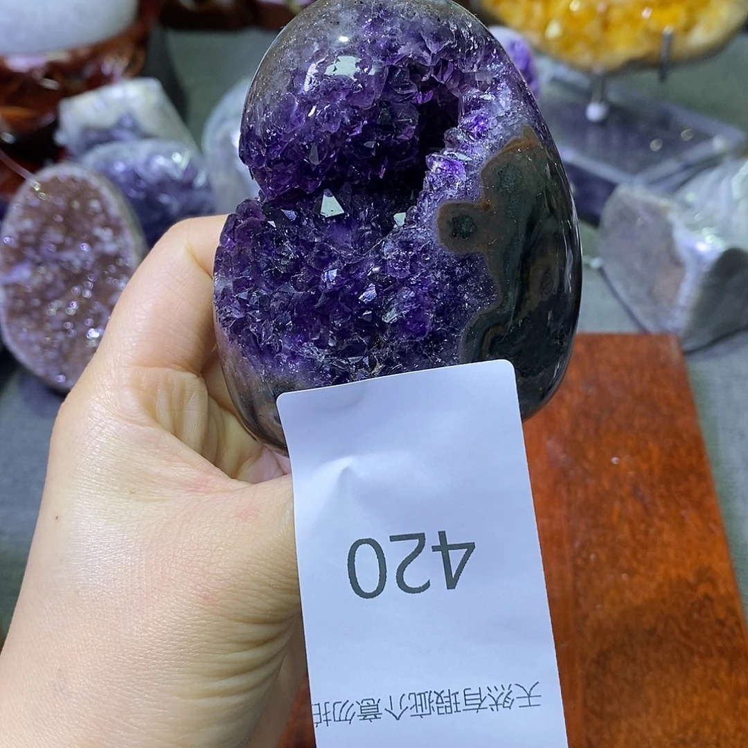 紫晶珠宝半成品未镶嵌