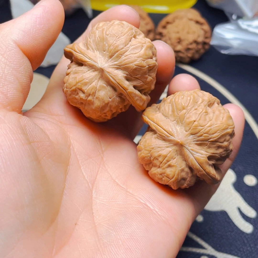 文玩核桃把件达摩一对
