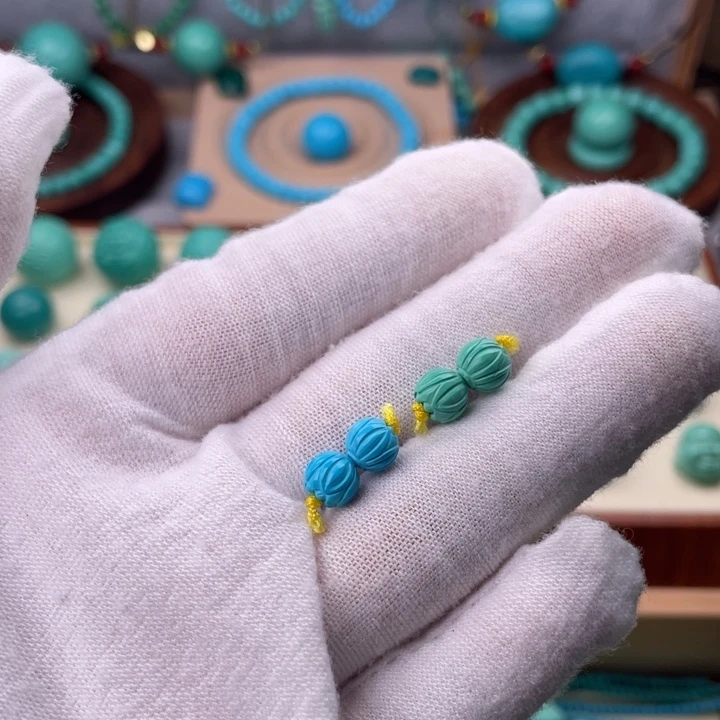 精品莲花珠一对卡6mm