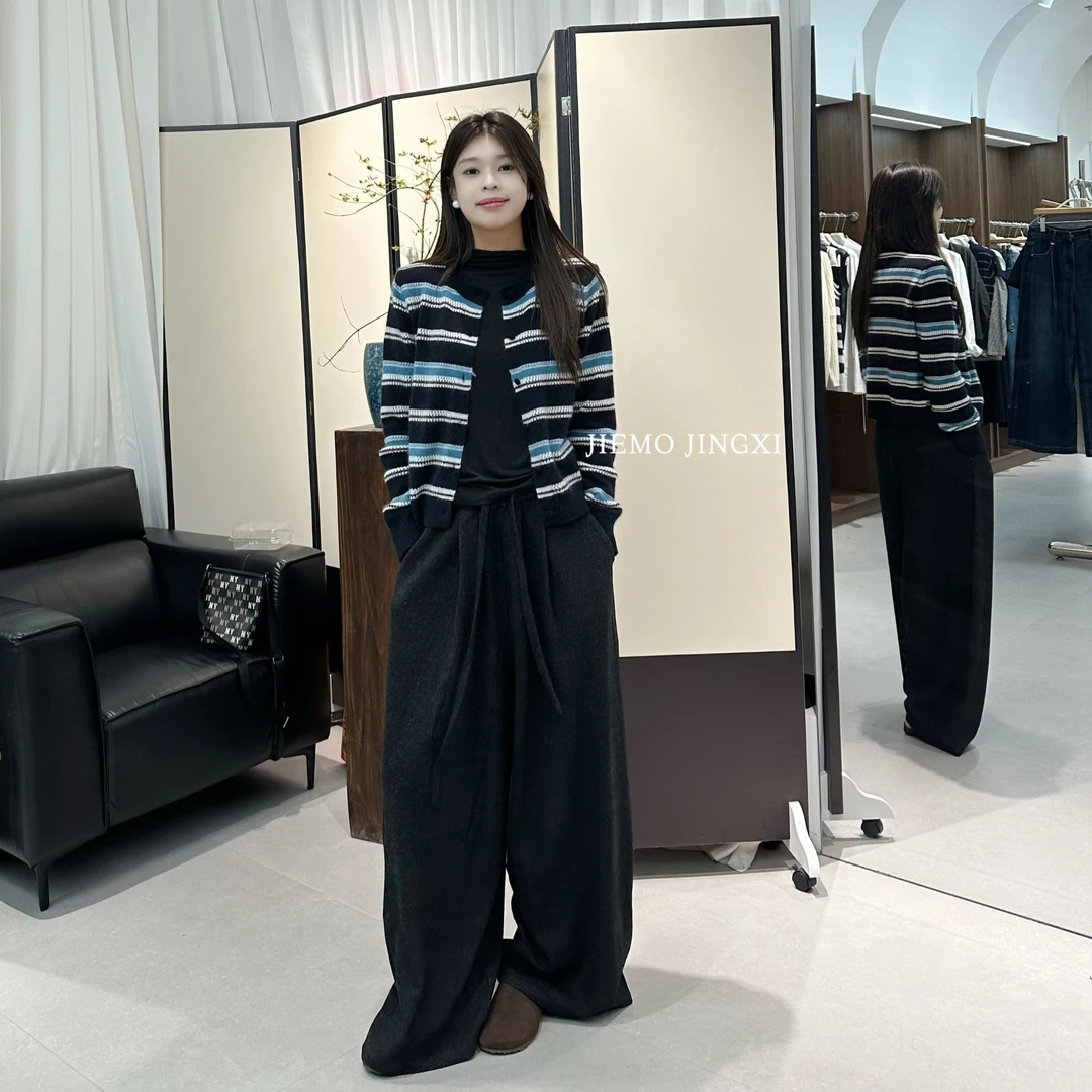 【芥末晶喜糯米裤】2025新款阔腿裤宽松显瘦百搭裤子