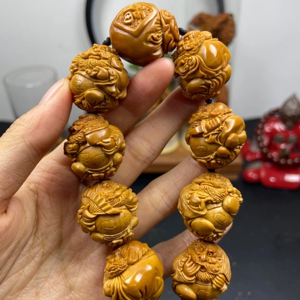 苏工高货纯手工雕刻精品妙女钟馗所见即所得纯手工雕刻精品核雕