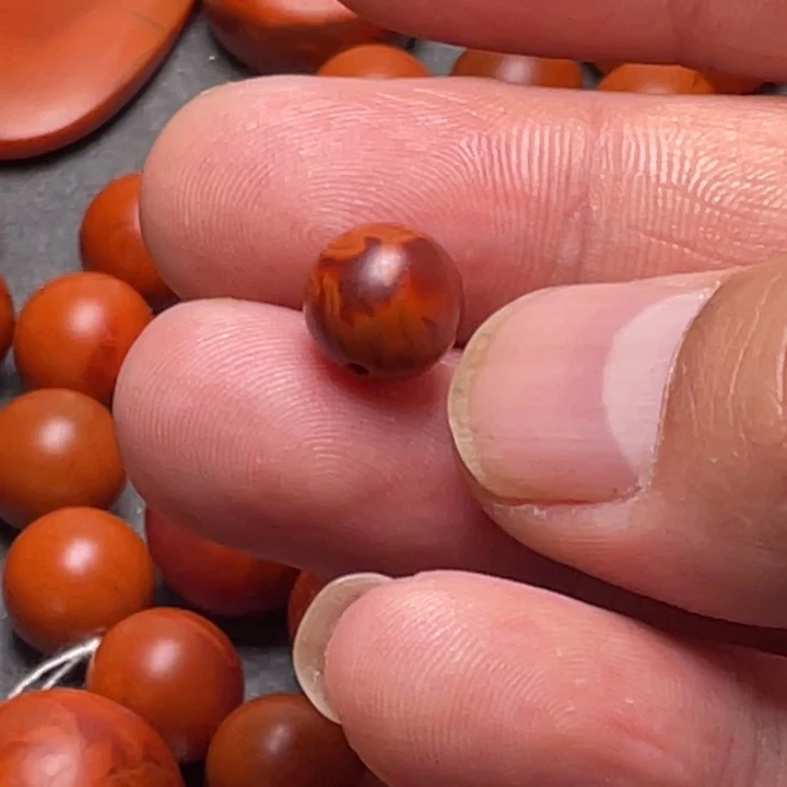 南红玛瑙单珠未镶嵌长*