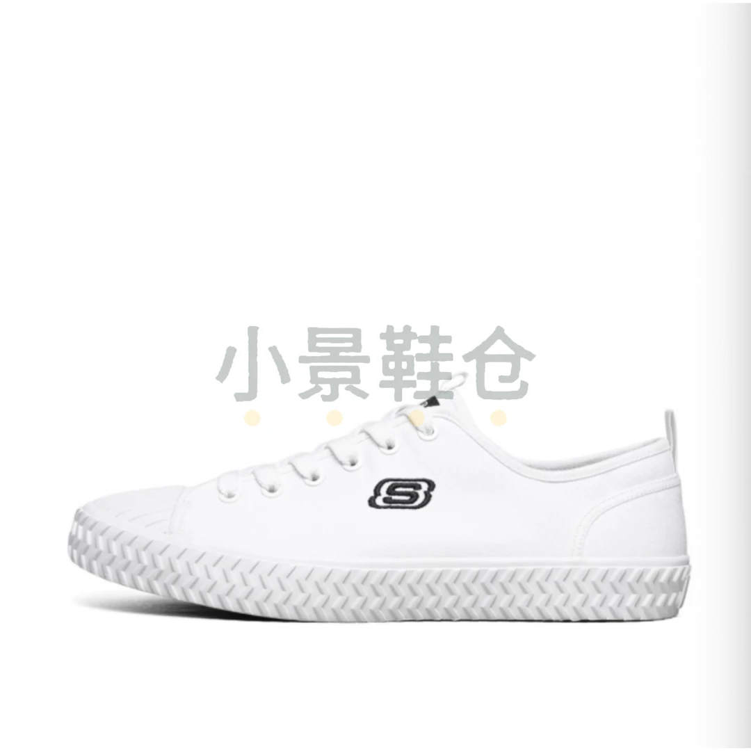 「小景」SKECHERS/斯凯奇666128白色板鞋时尚休闲百搭日常