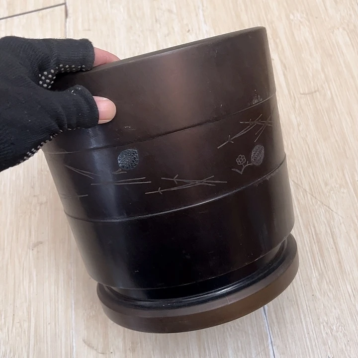 蜜安罐瓷香炉锡茶则