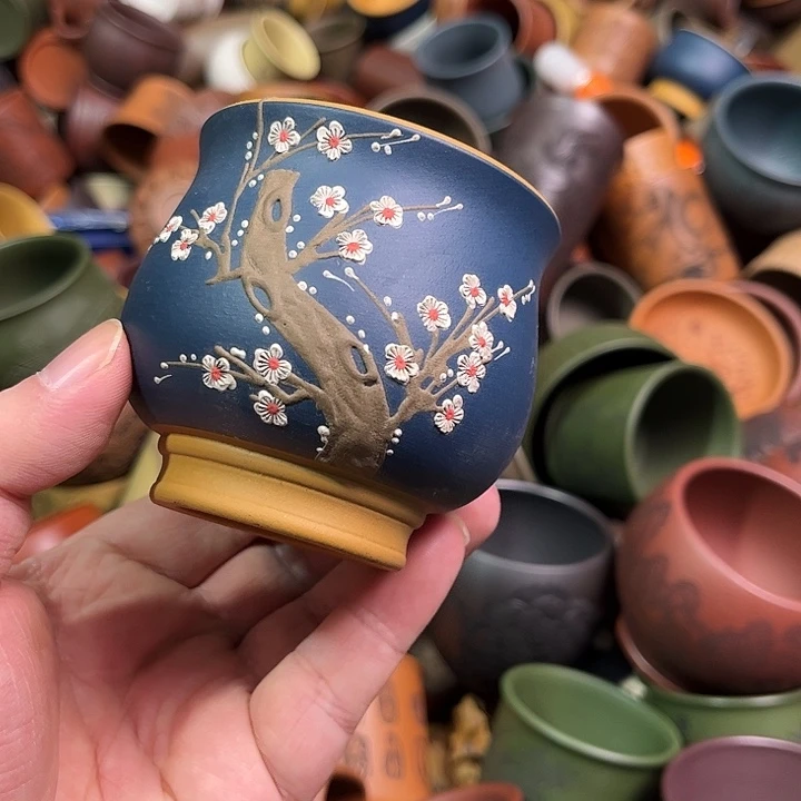 紫砂茶杯全手工紫砂主人杯