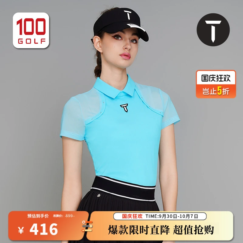 T/欧巡赛高尔夫服装女装春夏修身时尚个性短袖Polo衫EF231PD004