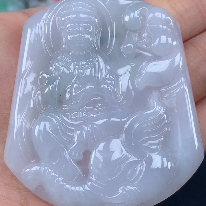 颈饰未镶嵌翡翠普贤菩萨吊坠