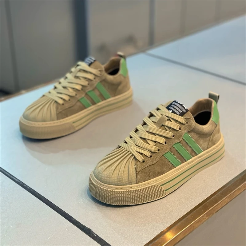 莆田男鞋2025夏季新款韩版小众设计休闲运动板鞋中学生贝壳头潮鞋