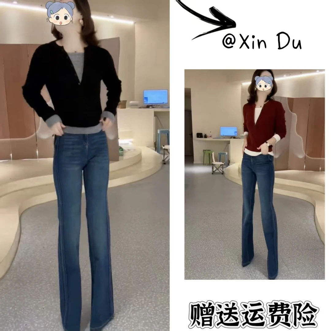 2025秋季新款时尚显瘦气质女士网红洋气两件套百搭款D23099