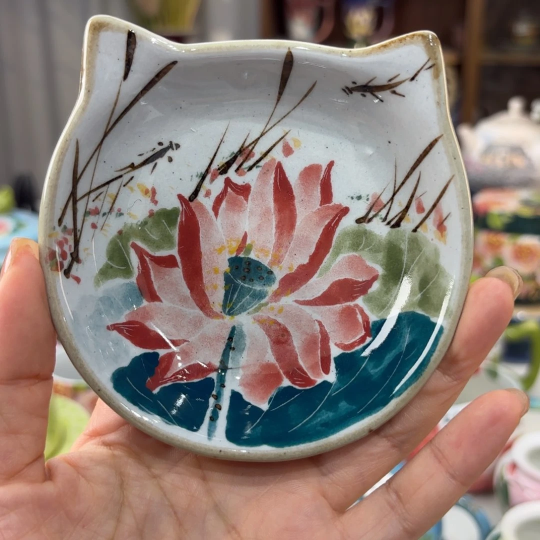 瓷片景德镇手绘高温釉下彩陶瓷茶具