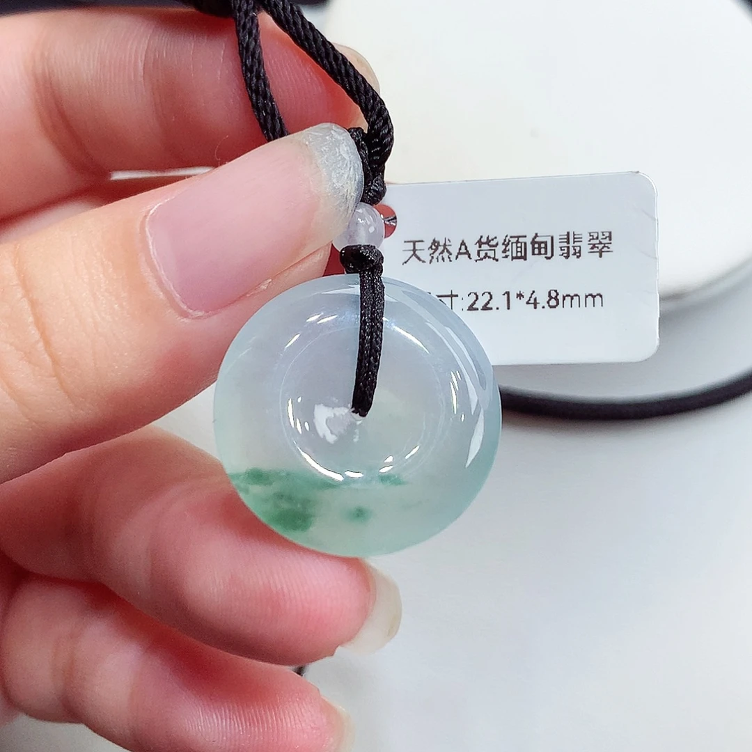 翡翠未镶嵌颈饰翡翠65，22.1/4.8